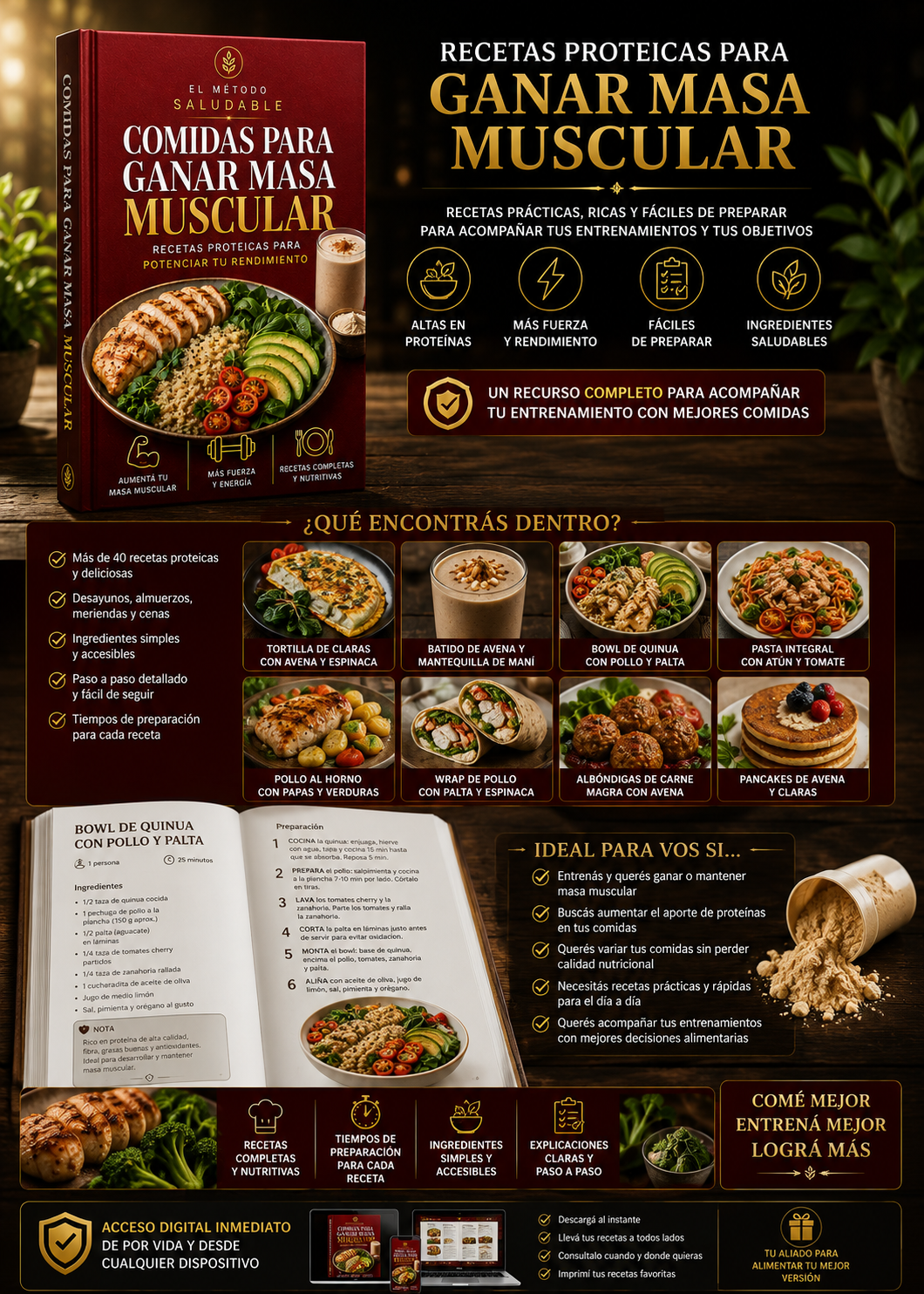COMIDAS PARA GANAR MASA MUSCULAR