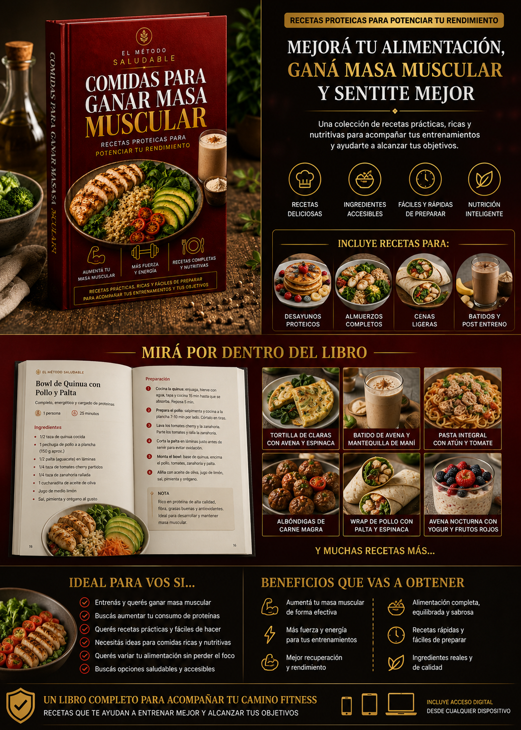COMIDAS PARA GANAR MASA MUSCULAR