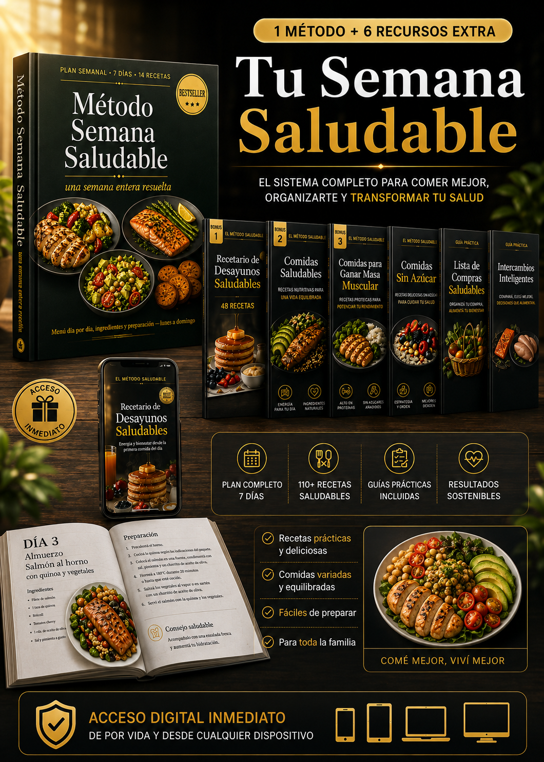 !TODOS LOS METODOS !Semana Saludable + 6 Bonos